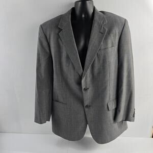 Jos. A. Bank Men’s Gray Glen Plaid 2-Button Wool‎ Blazer Sport Coat 46L 6429